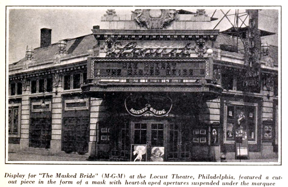The Locust Theater showing "The Masked Bride" Locust Theatre, 224 S. 52nd Street, Philadelphia PA in 192… | Flickr